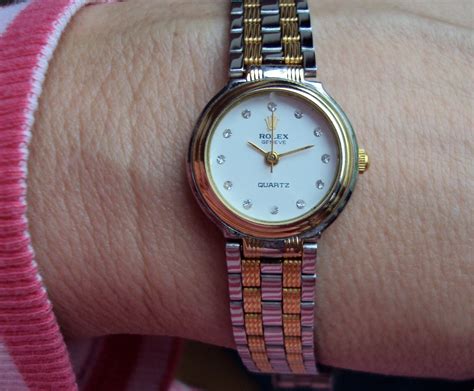 vintage rolex quartz ladies watch.